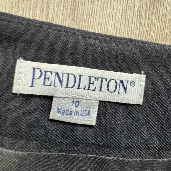 Vintage Pendleton Pencil Skirt Womens 10 Black 100% Virgin Wool USA 32" W - Picture 3 of 7
